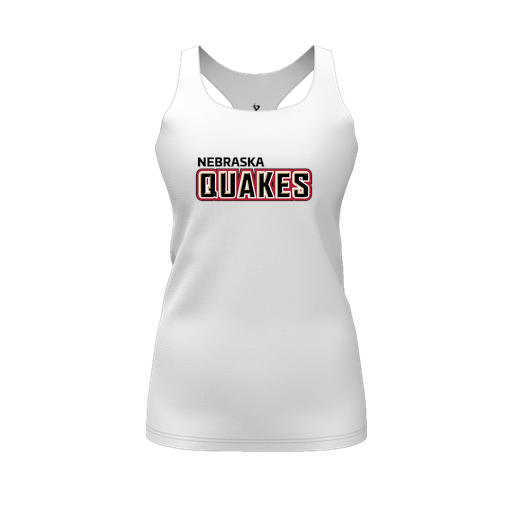 [CUS-DFW-RCBK-PER-WHT-FYS-LOGO1] Racerback Tank Top (Female Youth S, White, Logo 1)
