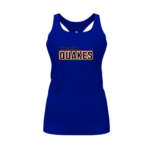 [CUS-DFW-RCBK-PER-RYL-FYS-LOGO1] Racerback Tank Top (Female Youth S, Royal, Logo 1)