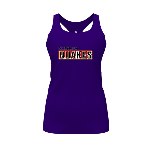 [FT0TRBPP-FYS-LOGO1] Decker Racerback Tank Top (Female Youth S, Purple, Logo 1)