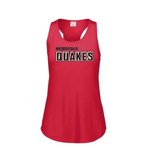 [FT0TUBRD-FAS-LOGO1] Ladies Tri Blend Tank Top (Female Adult S, Red, Logo 1)