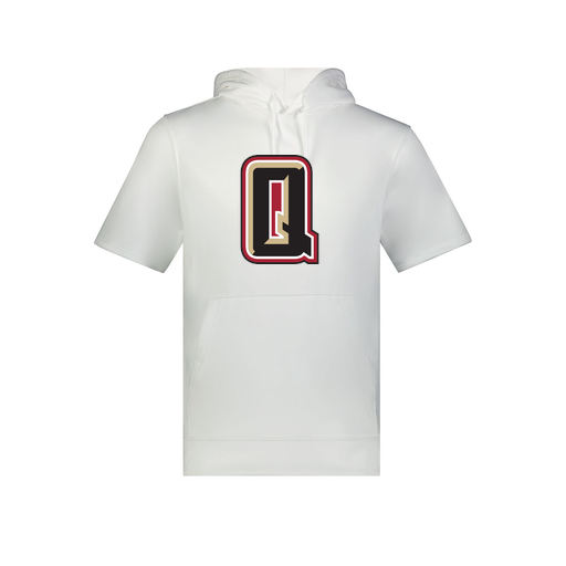 [6871.005.S-LOGO2] Men's Dri Fit Short Sleeve Hoodie (Adult S, White, Logo 2)