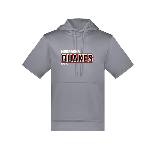 [6871.059.S-LOGO3] Men's Dri Fit Short Sleeve Hoodie (Adult S, Gray, Logo 3)
