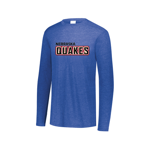 [FTLCUBRY-AXS-LOGO1] Decker Men's Tri-Blend T-Shirt - Long Sleeve (Adult XS, Royal, Logo 1)