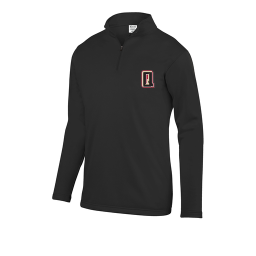 [FOLQFFBK-AS-LOGO2] Decker Men's FlexFleece 1/4 Zip (Adult S, Black, Logo 2)
