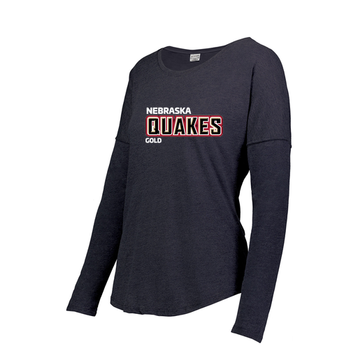 [FTLCUBNV-FAS-LOGO3] Ladies LS Ultra-blend T-Shirt (Female Adult S, Navy, Logo 3)